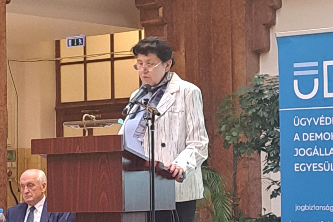 Kadlót Erzsébet  beszéde a Karsai Dániel Emberi Jogi Díj átadóján